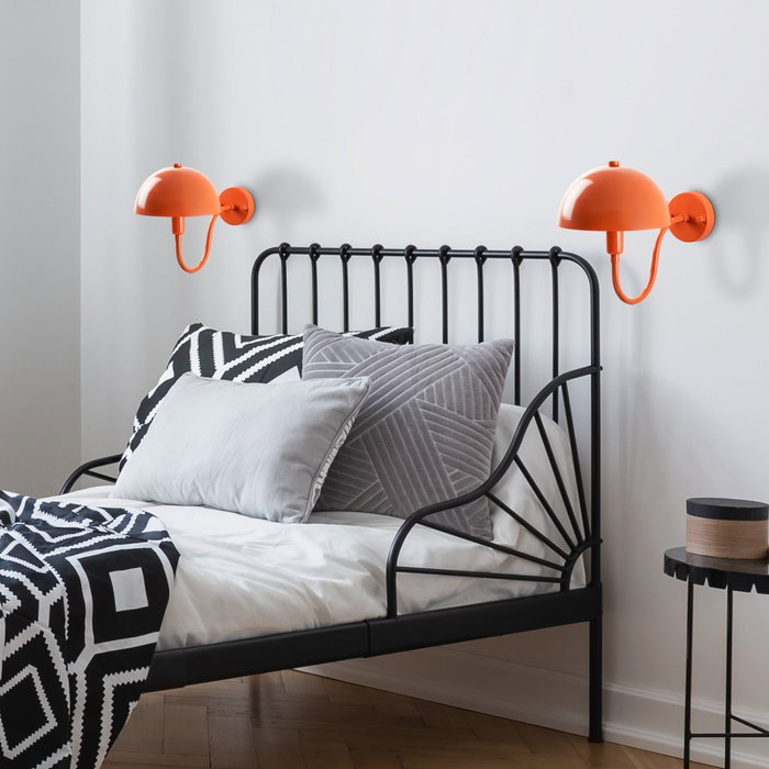 Opviq Lámpara de Pared de Metal Naranja Opviq Lámpara de Pared de Metal Naranja